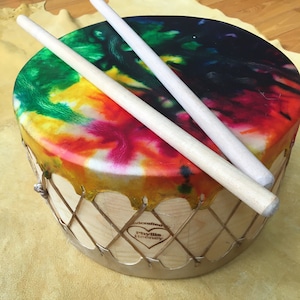 Custom 12&quot; Double sided Deer Hide drum