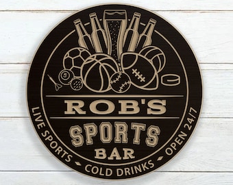 Personalized Sports Bar Sign