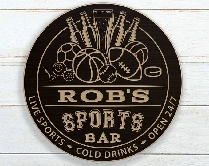 Personalized Sports Bar Sign