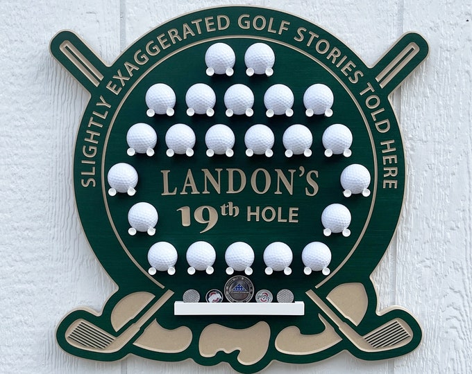 Personalized Golf Ball Wall Display