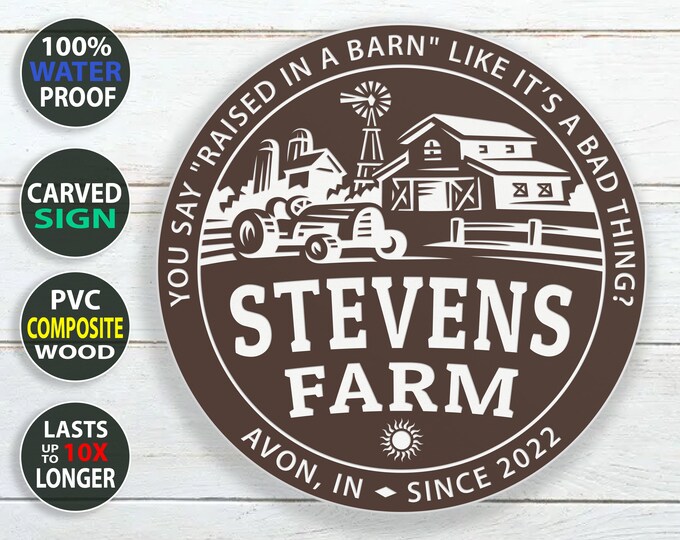 Waterproof Personalized Farm Garden Outdoor Sign - 100% Waterproof