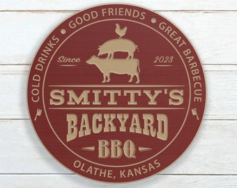 Personalized Backyard BBQ Sign