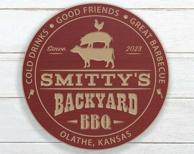 Personalized Backyard BBQ Sign