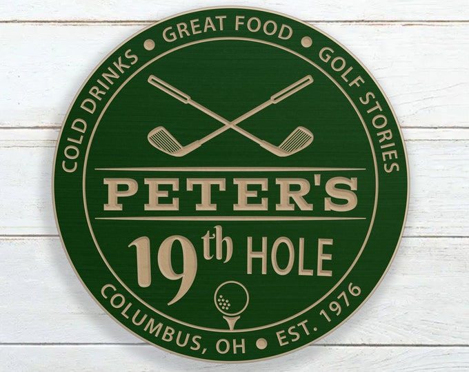 Personalized 19th Hole Sign