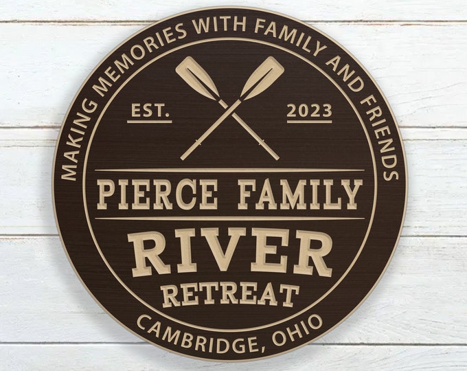 Personalized River Retreat Sign