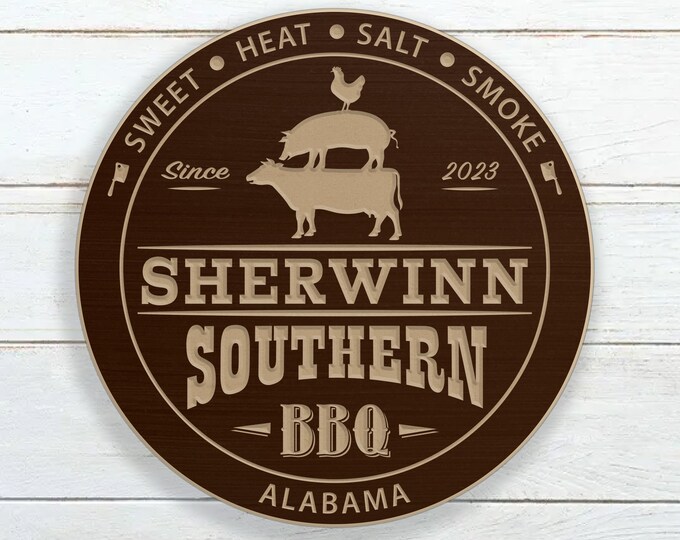 Personalized Southern BBQ Sign