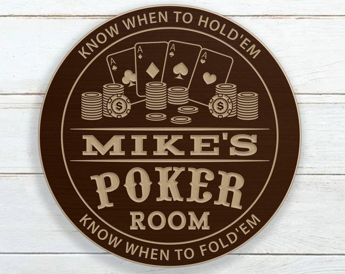 Personalized Poker Room Sign