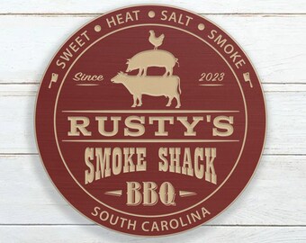Personalized Smoke Shack BBQ Sign