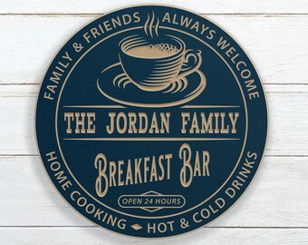 Personalized Breakfast Bar Sign