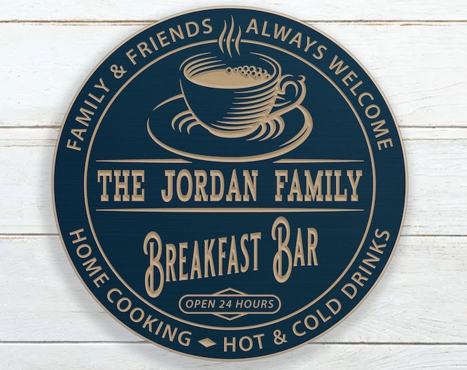 Personalized Breakfast Bar Sign