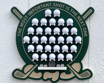 Personalized Golf Ball Wall Display