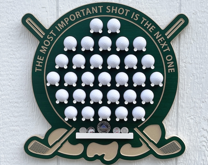 Personalized Golf Ball Wall Display