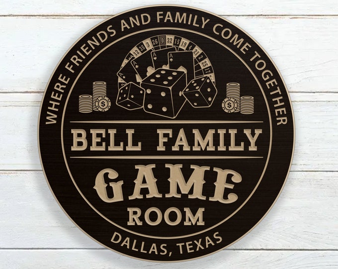 Personalized Game Room Sign