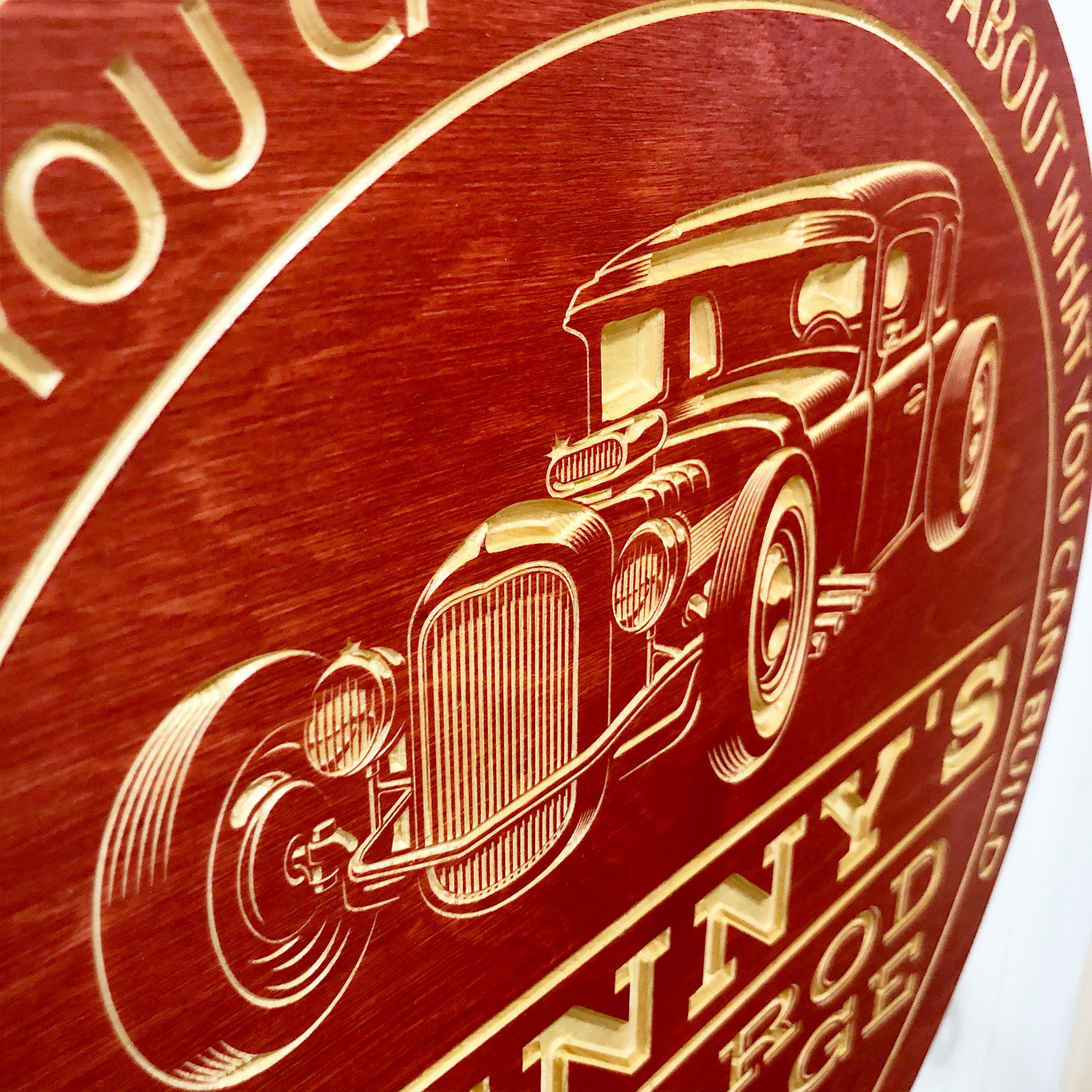 Hot Rod Garage Name Sign Personalized Garage Sign Carved Etsy