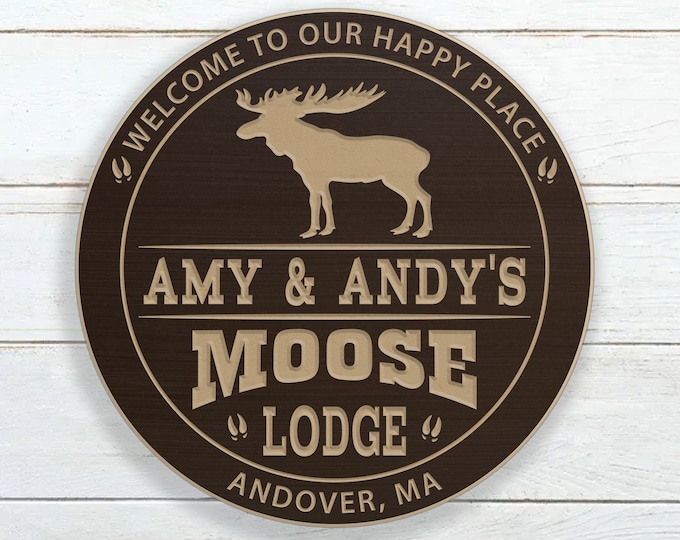 Personalized Moose Lodge Sign