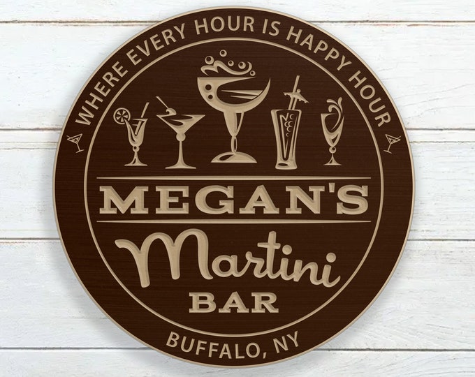 Personalized Martini Bar Sign