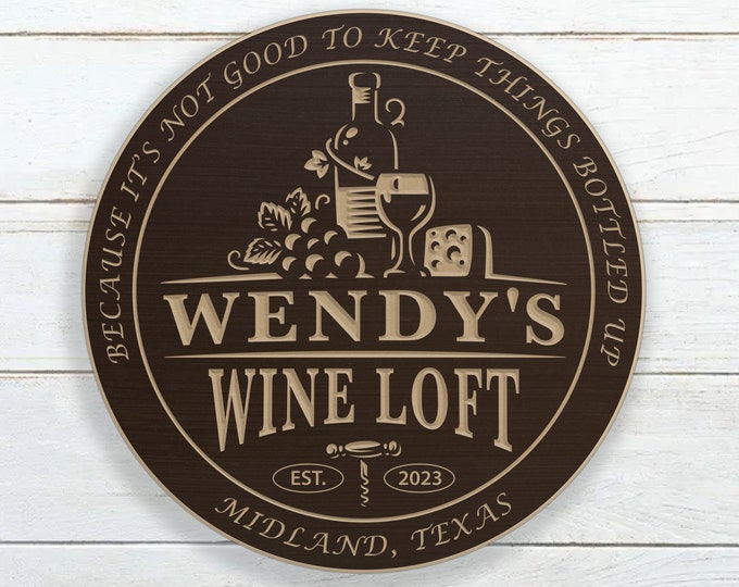 Personalized Wine Loft Sign
