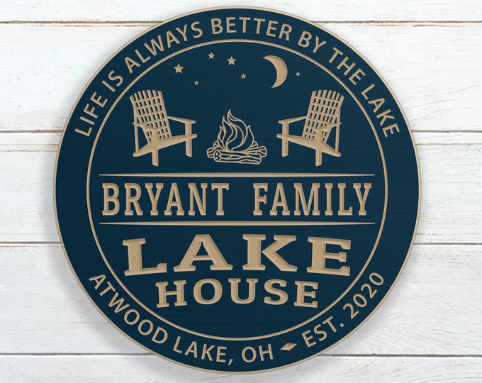 Personalized Lake House Sign