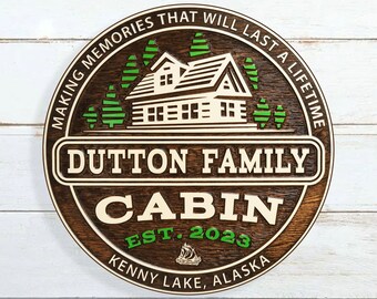 Premium Personalized Cabin Lodge Sign