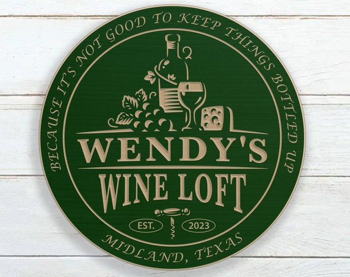 Personalized Wine Loft Sign
