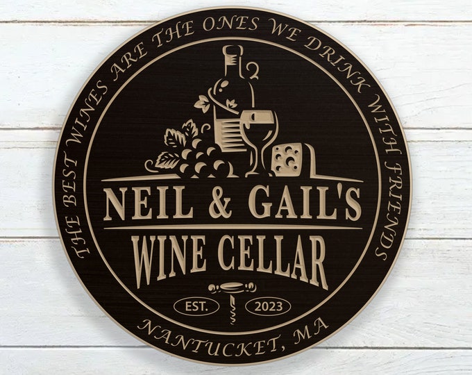 Personalized Wine Cellar Sign