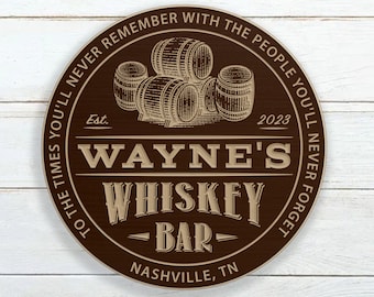 Personalized Whiskey Bar Sign