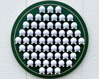 Golf Ball Round Wall Display