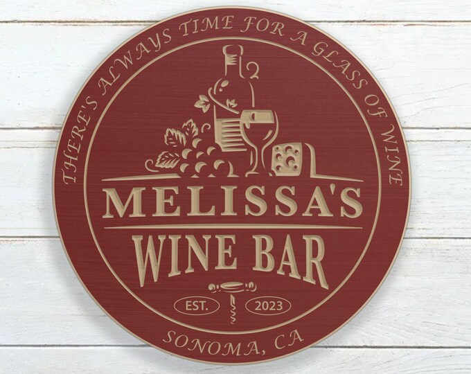 Personalized Wine Bar Sign