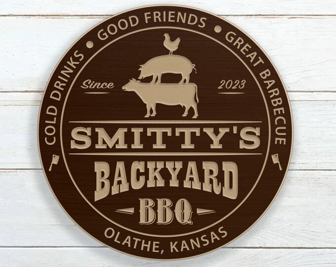 Personalized Backyard BBQ Sign