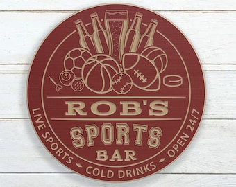 Personalized Sports Bar Sign