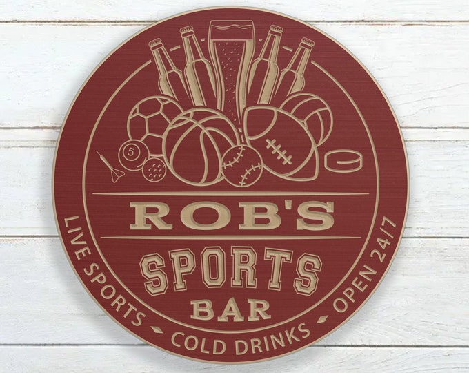 Personalized Sports Bar Sign