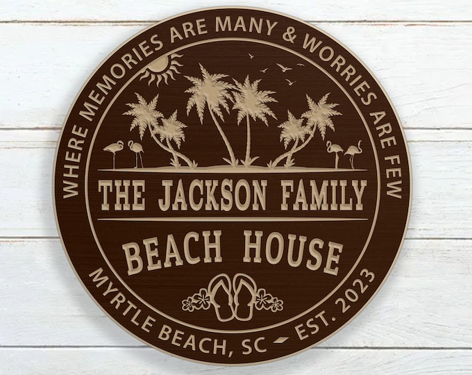 Personalized Beach House Sign