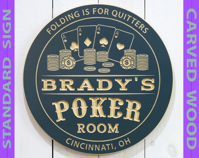 Personalized Poker Room Sign