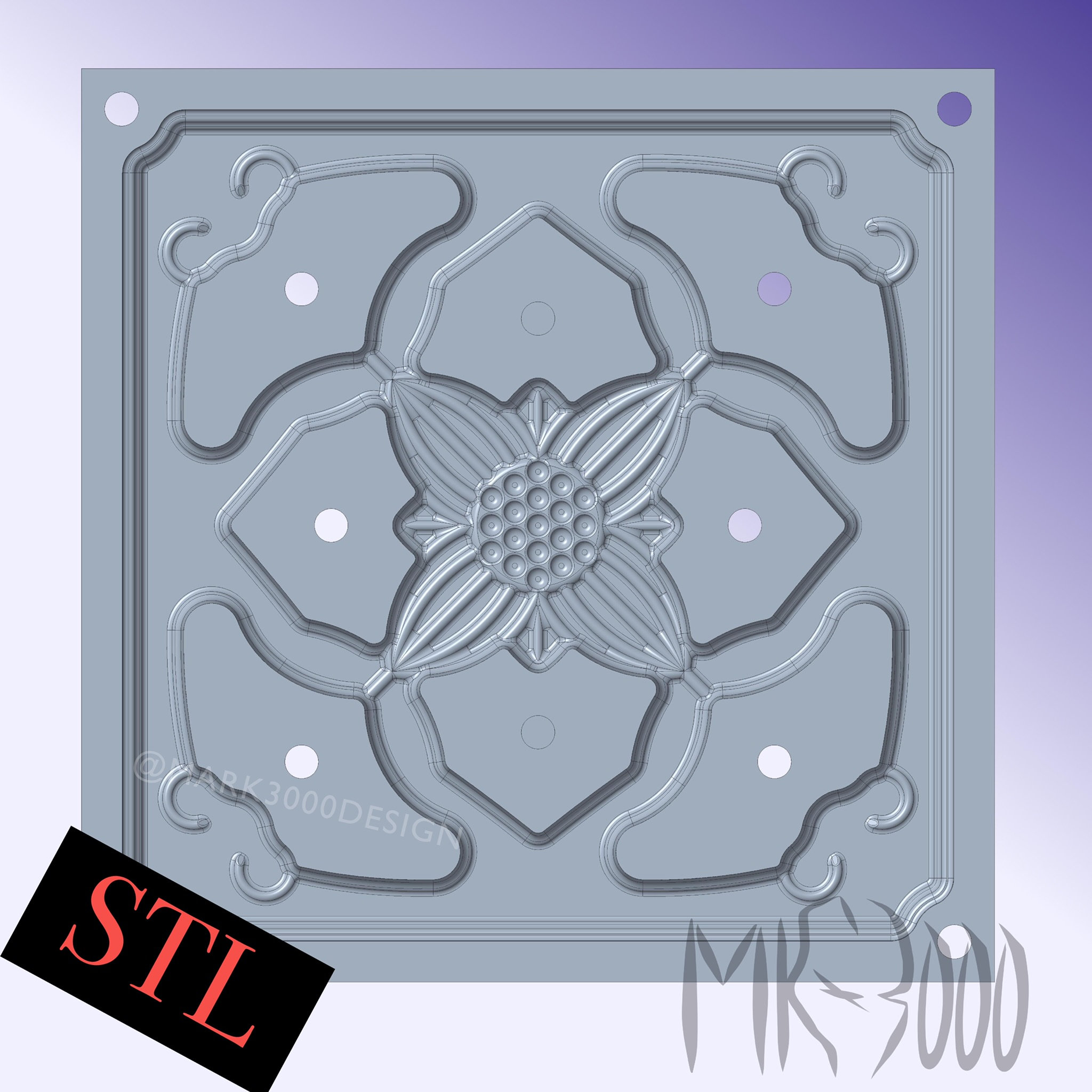 Chinese Jade Breezeway Tile Mold STL Etsy