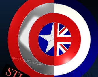 Captain America/Britain Shield STL Pack