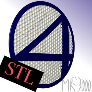 Fantastic 4 suit emblem STL