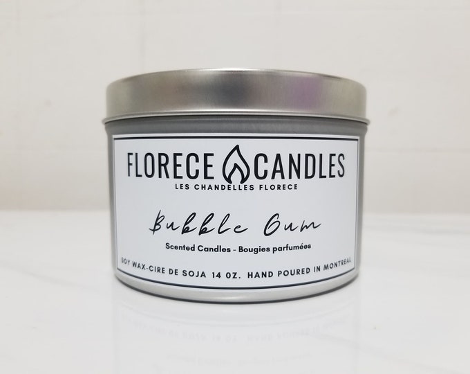 Hand poured Scented Candles Florece Candles chandelle soy wax scented candle Bubble Gum soy bougie home
