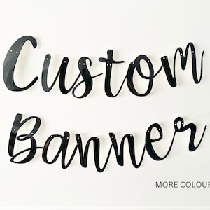 Custom Banner, Gold Custom Banner, Custom Bunting, Birthday Banner, Gold Name Bunting, Backdrop Sign, Personalised Banner, Birthday Decor image 2