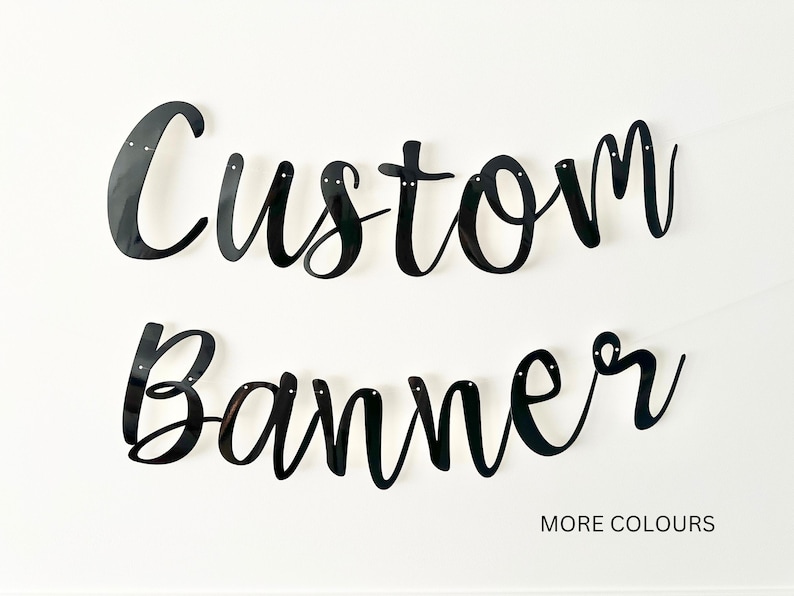 Custom Banner, Gold Custom Banner, Custom Bunting, Birthday Banner, Gold Name Bunting, Backdrop Sign, Personalised Banner, Birthday Decor image 2