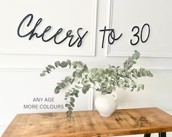 Any Age Custom Banner, Anniversary Banner Sign, 30th Birthday Sign, Birthday Backdrop, Sign, Personalised Banner, Birthday Decor, Turning 30