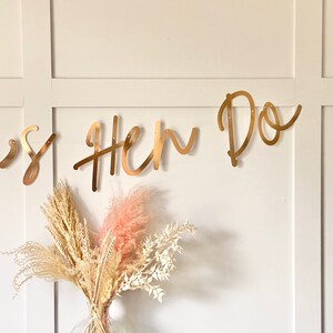 Rose Gold Personalised Hen Do Party Banner, Hen Do Bunting, Rose Gold, Rose Gold Hen Party Garland Bild 3