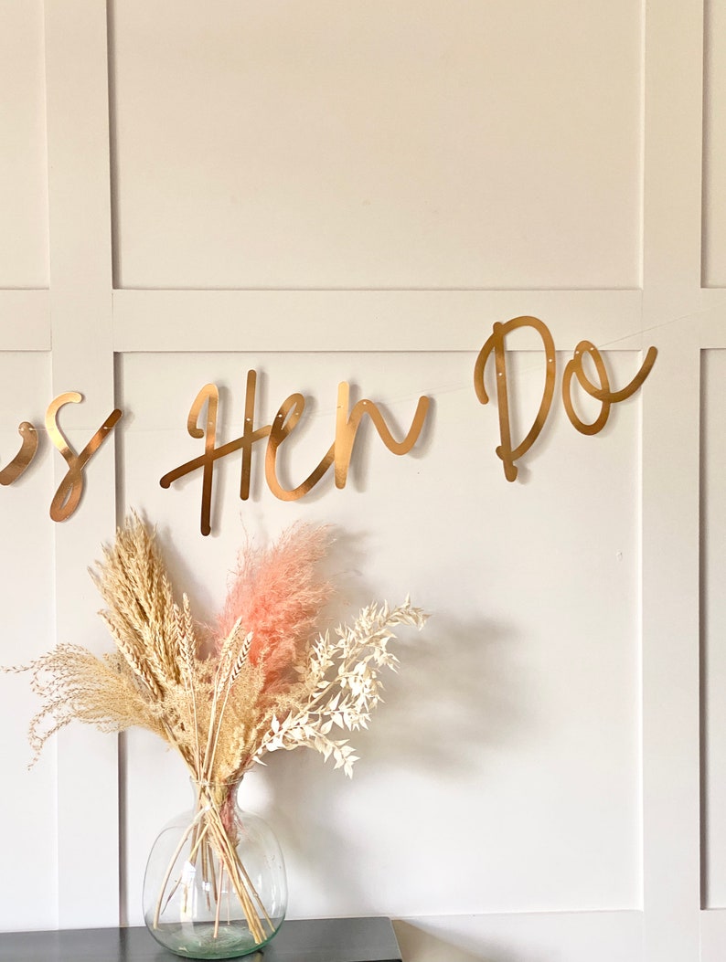 Personalised Hen Party Banner, Bridal Bunting, Hen Do Backdrop, Team Bride, Mrs to be banner, Miss to Mrs, Hen Party Sign, She Said Yes image 3