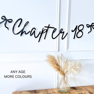 Birthday Sign (any age/colour) 30th Birthday Banner, Turning 30 Banner, 30th Birthday Bunting, Gold Banner, Birthday Decor, Chapter 30 Sign image 9