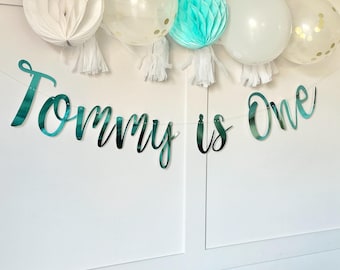 Personalised (any age/colour) 1st Birthday Banner, Turning One Banner, First Birthday Bunting, Custom Birthday Banner, Cake Smash Backdrop