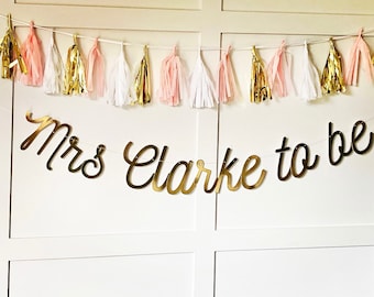 Personalised Hen Do Party Banner, Hen Do Bunting, Mrs to be Sign, Hen Party Garland, Hen Sign