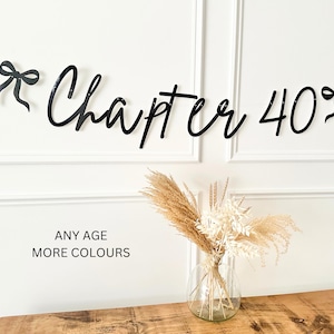 Birthday Sign (any age/colour) 30th Birthday Banner, Turning 30 Banner, 30th Birthday Bunting, Gold Banner, Birthday Decor, Chapter 30 Sign image 5