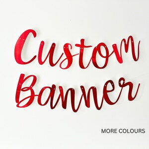 Custom Banner, Gold Custom Banner, Custom Bunting, Birthday Banner, Gold Name Bunting, Backdrop Sign, Personalised Banner, Birthday Decor image 3