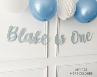 Personalised (any age/colour) 1st Birthday Banner, Turning One Banner, First Birthday Bunting, Custom Birthday Banner, Cake Smash Backdrop