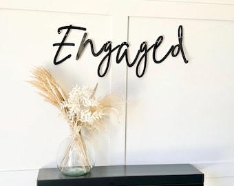 Engagement / Wedding Banner, Finally Engaged, Tying the Knot sign, Engagement Banner, Getting Married Bunting, Engaged Sign, We're Engaged