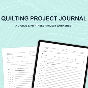Quilt Planner Project Journal | Quilting Project Notes | Print & Digital